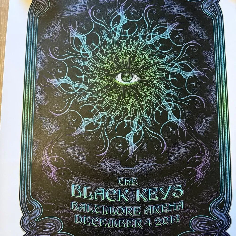 The Black Keys Baltimore Arena 2014 Concert Poster Signed By Dave Hunter 269/275